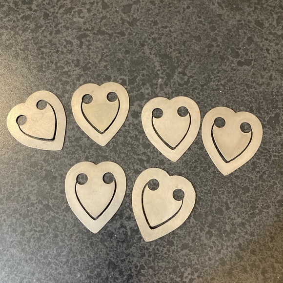 12 Heart Metal bookmarks handmade - Picture 2 of 2